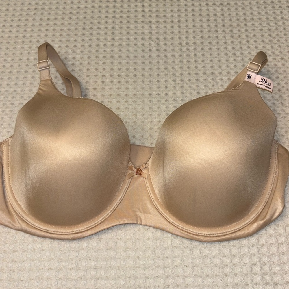 NEW! $50 VICTORIA’S SECRET 38DD(E) Lightly Lined Demi Bra BEIGE Padded Underwire - Picture 2 of 15